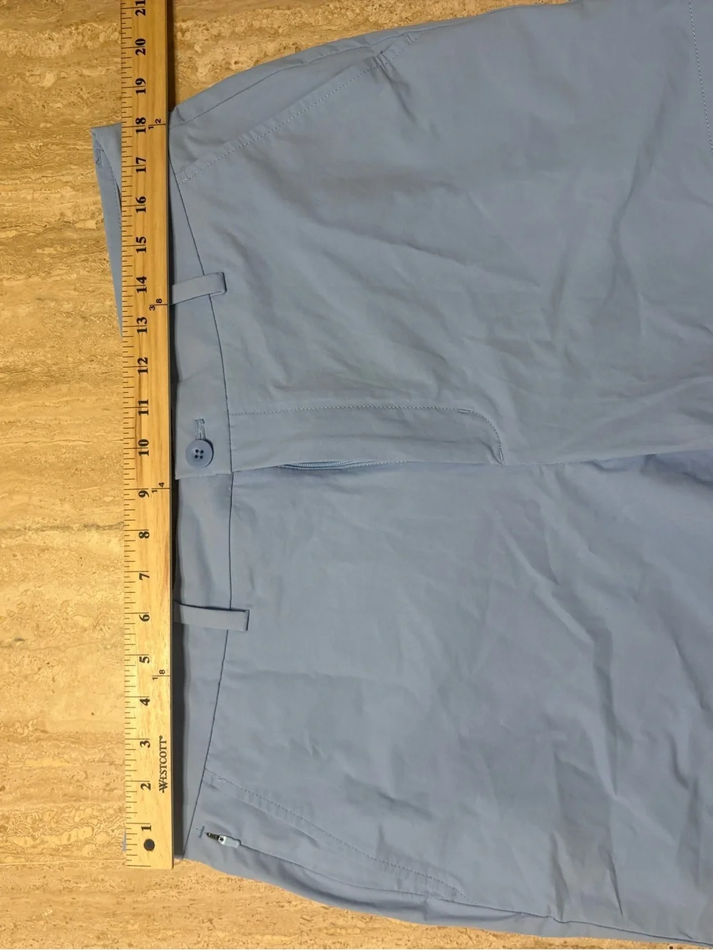 Vineyard Vines Mens 35 On-The-Go Shorts Light Blue Performance Stretch #0061